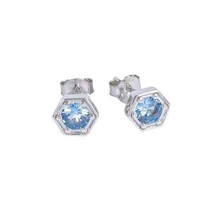 NEW STARLETTE pluto stud earrings in silver/blue